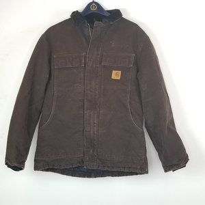 Carhartt Mens Brown Medium Denim Jacket